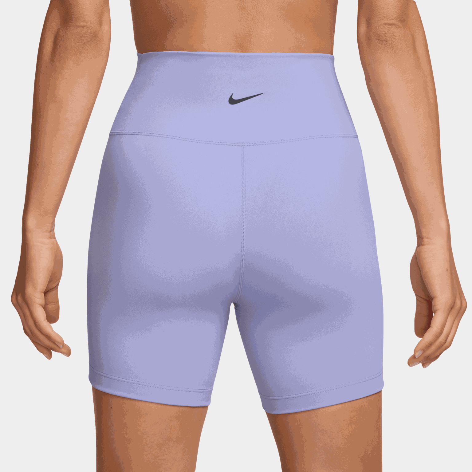  Damskie szorty sportowe Dri-FIT z wysokim stanem i 5-calowym stanem – fioletowe