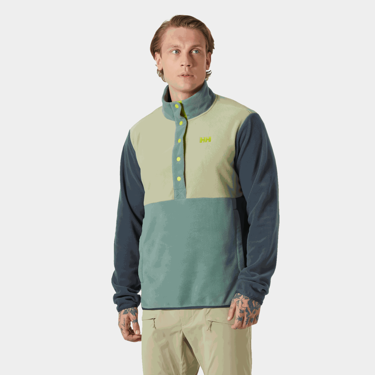  Maglione da uomo Daybreaker con bottoni a pressione, maglione in pile