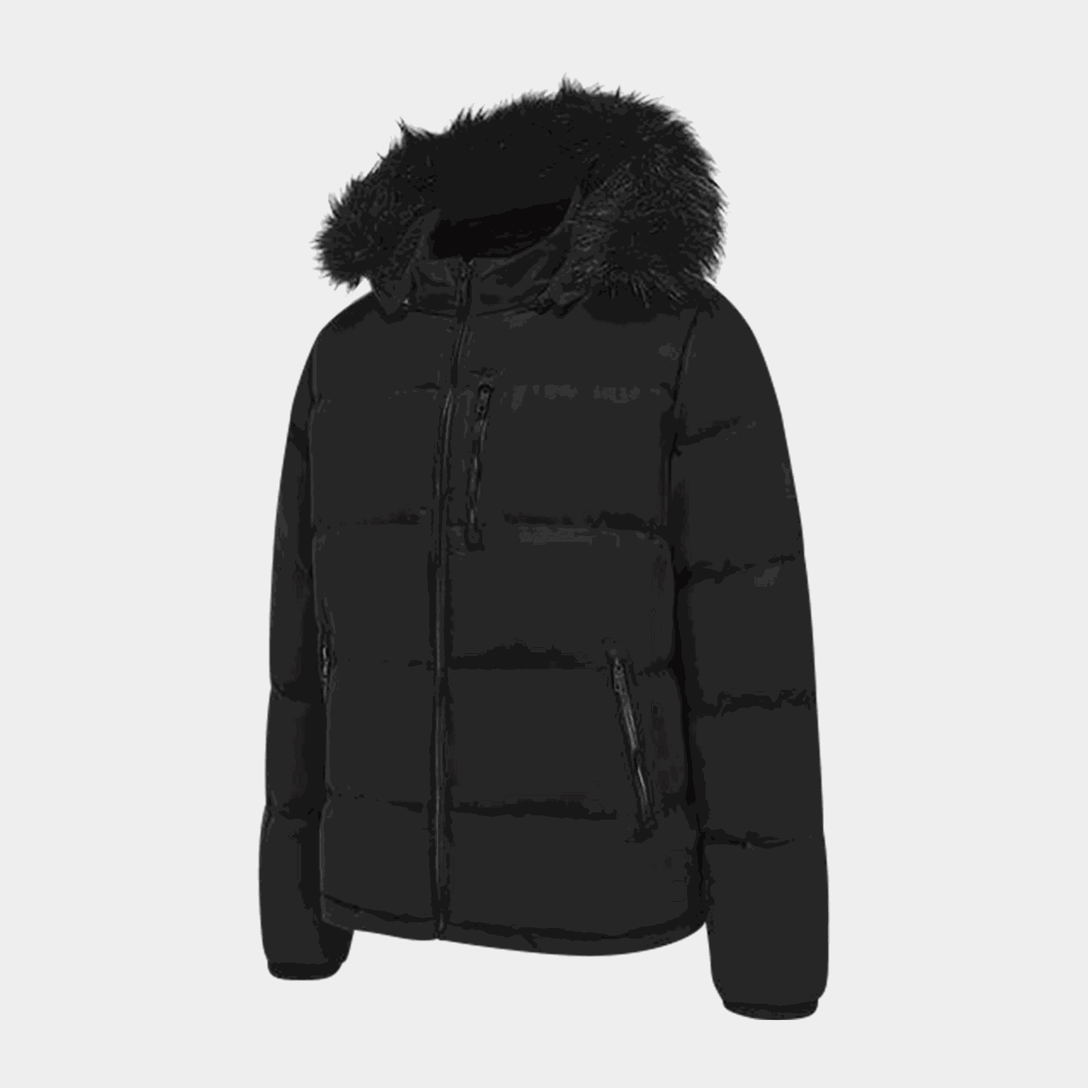  Veste matelassée à 2 fermetures éclair, veste homme – Noire