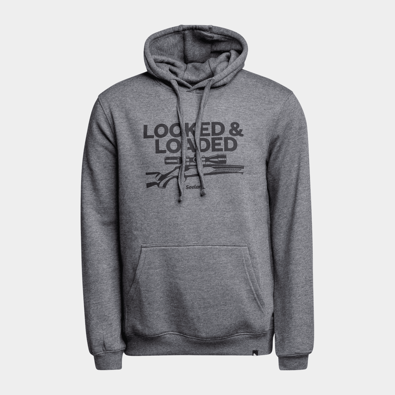  Hoodie med tryck - Grå