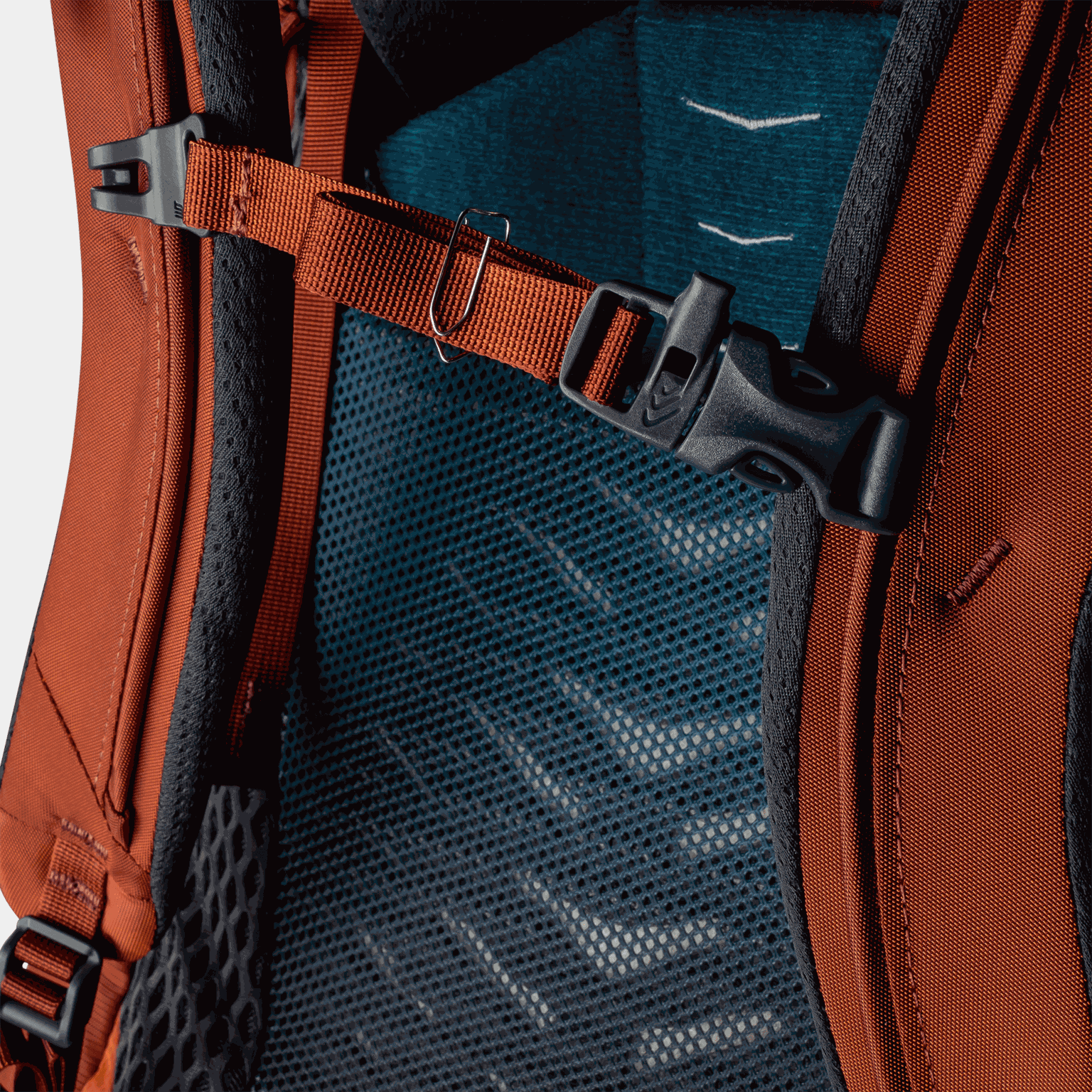  Mochila de caminhada de 50 litros para crianças e adolescentes - laranja
