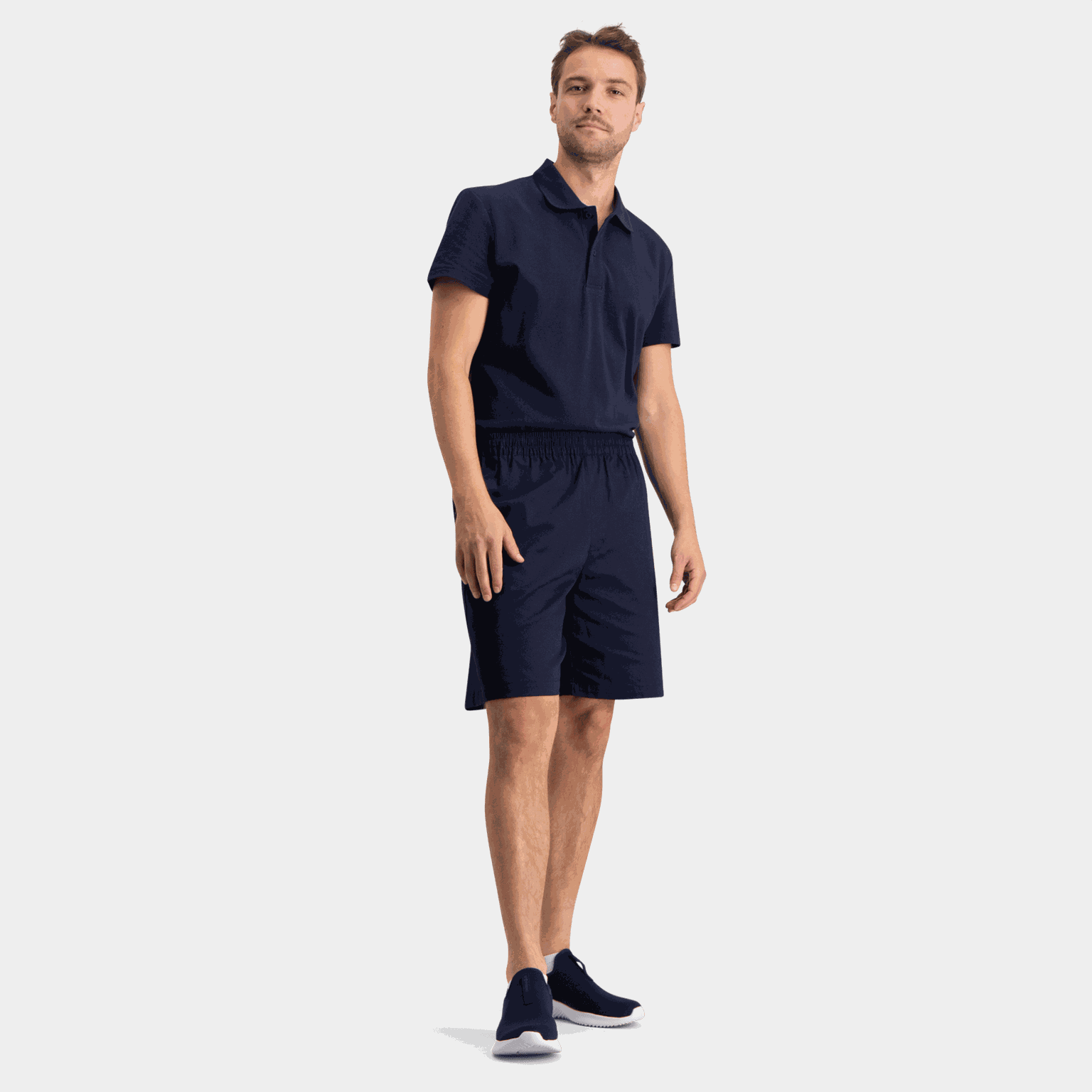 Pantaloncini da uomo con coulisse centrale intrecciata