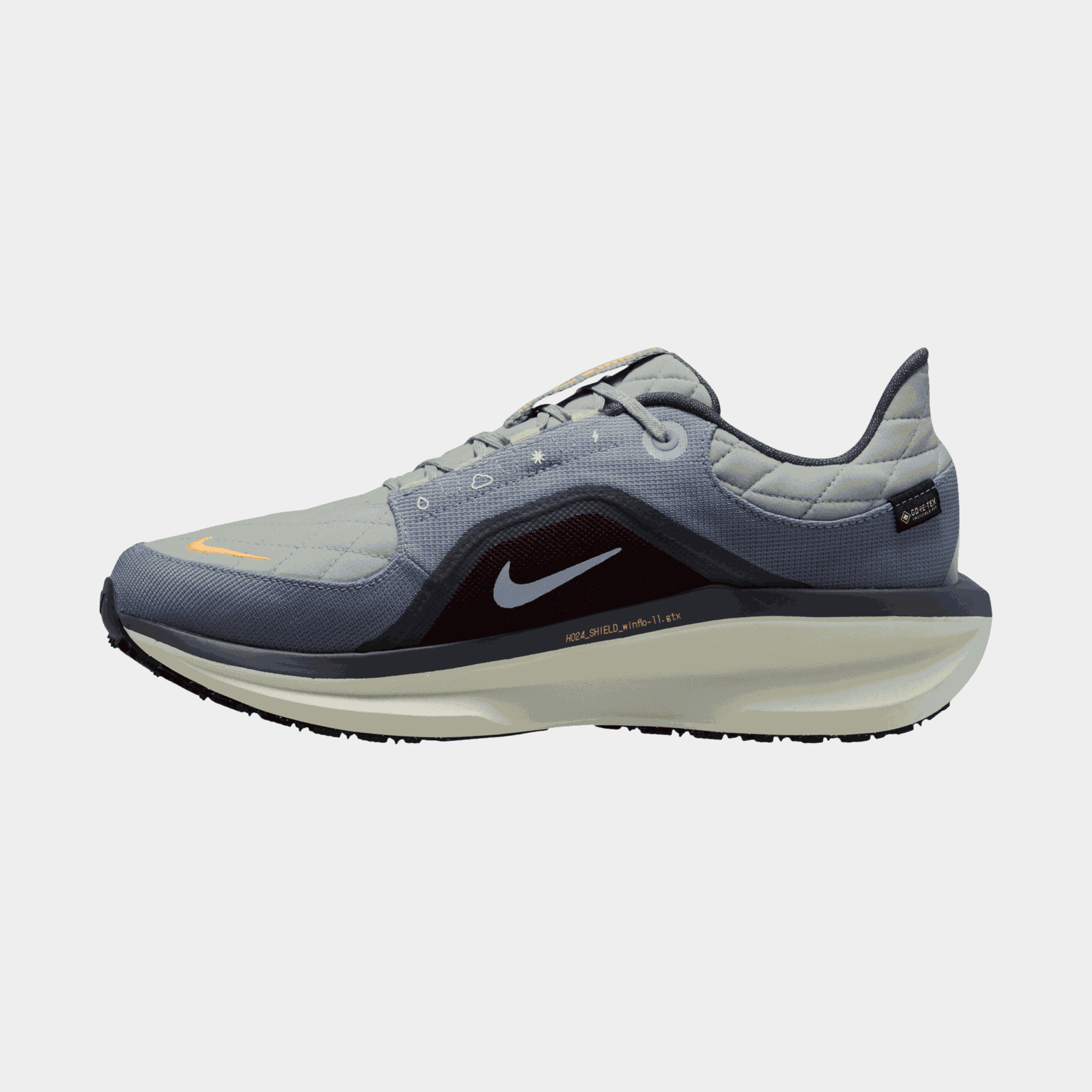  Wodoodporne buty do biegania Winflo 11 Gore-Tex dla mężczyzn – szare