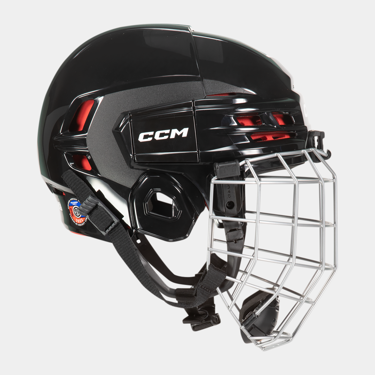  HTC 70 Combo YT 23/24 Kinderhockeyhelm – Zwart