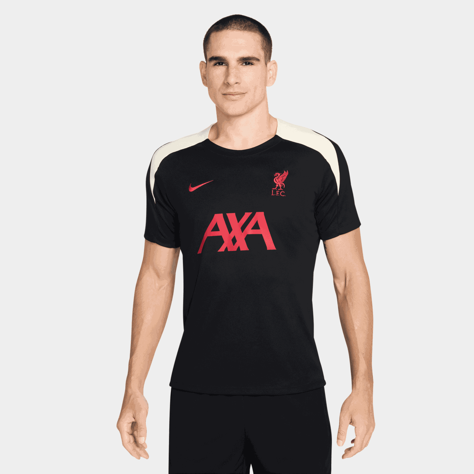  Camisa de futebol de manga curta masculina Liverpool FC Strike
