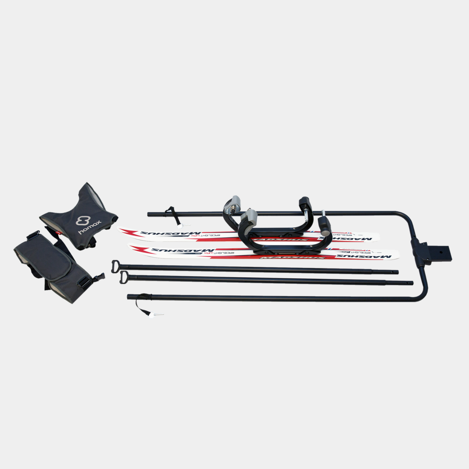 Zestaw narciarski Hamax Outback 24/25 do przyczepek rowerowych Outback – czarny