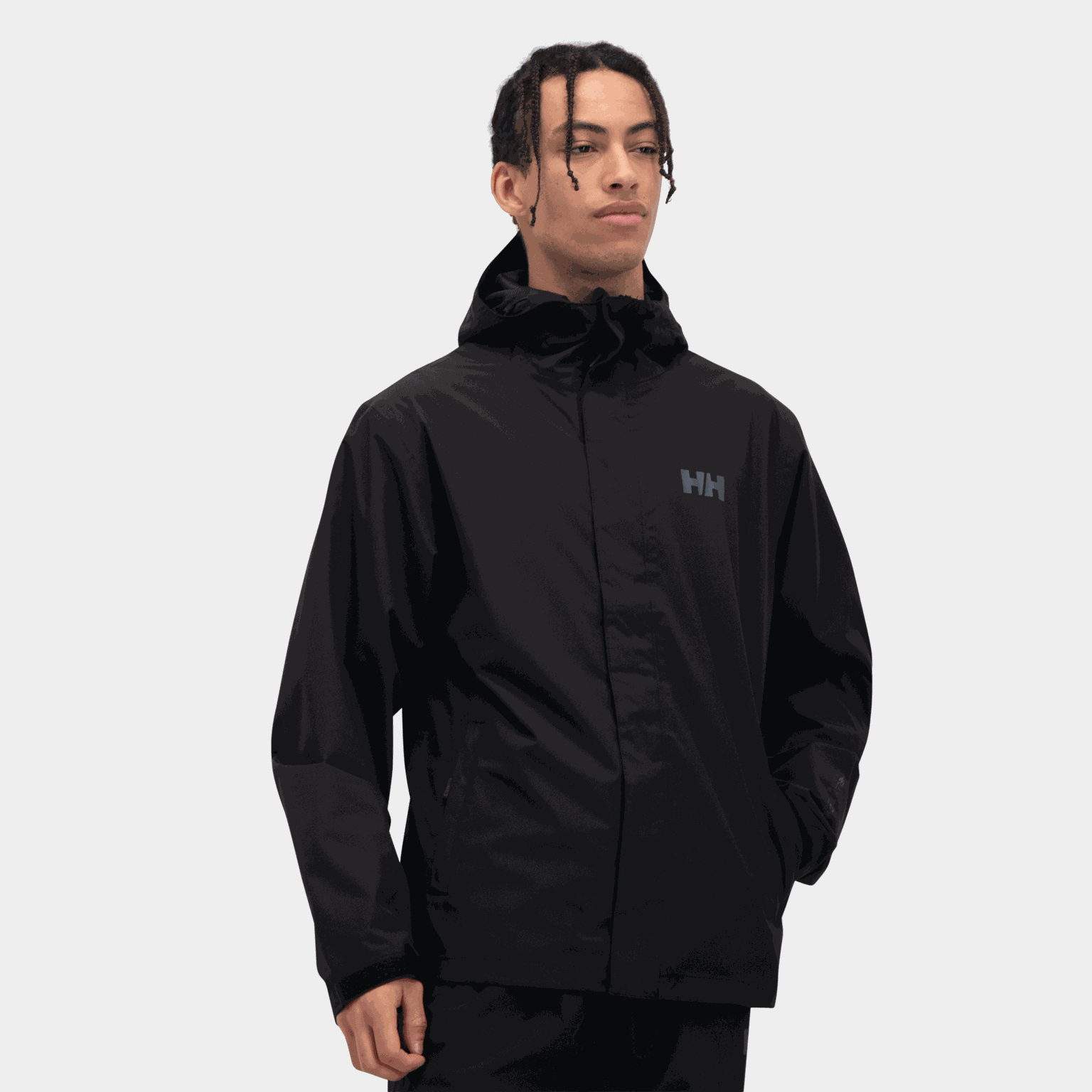 77 Rain Jacket, regnjakke, herre - Svart
