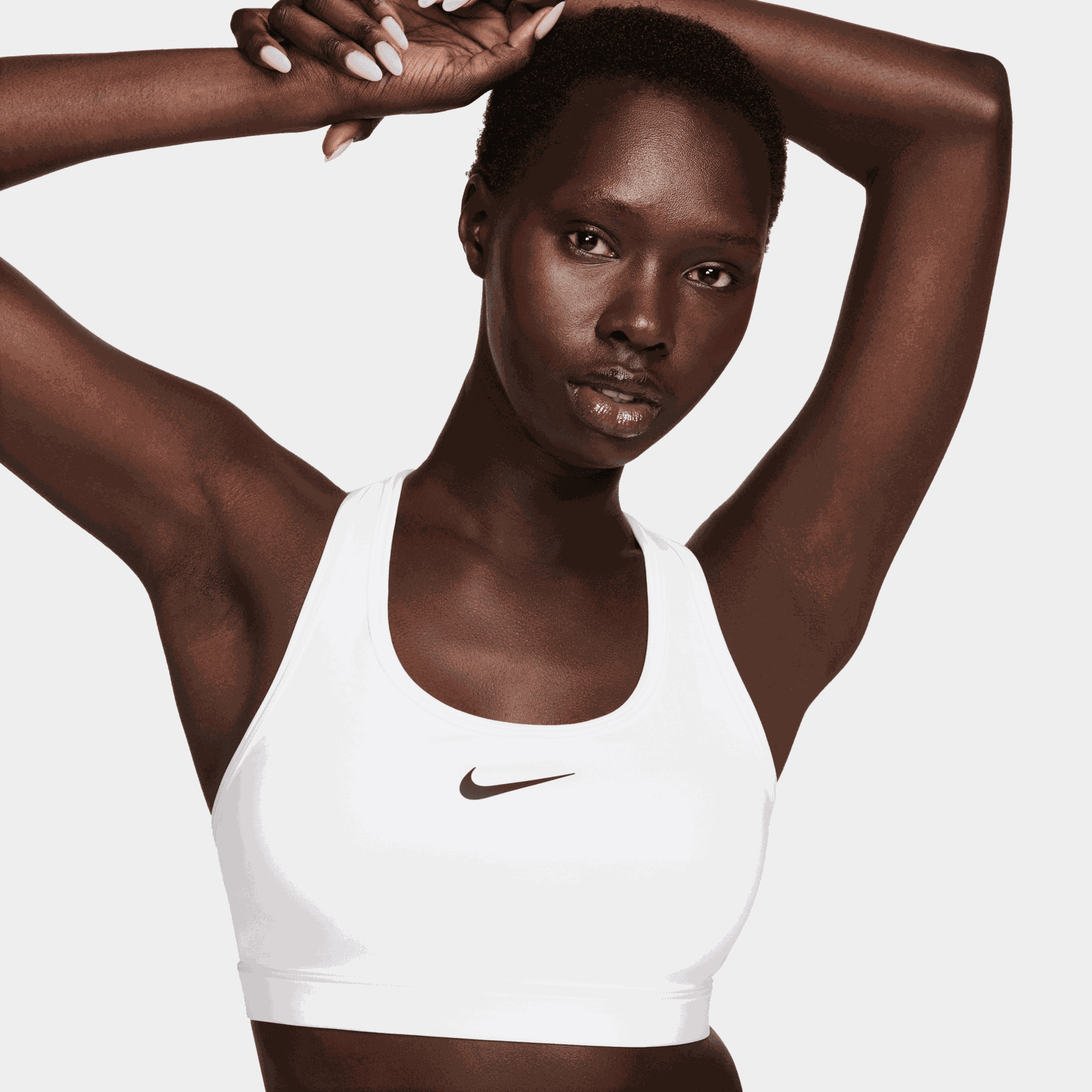 Sportovní podprsenka Swoosh Medium, Dámská sportovní podprsenka