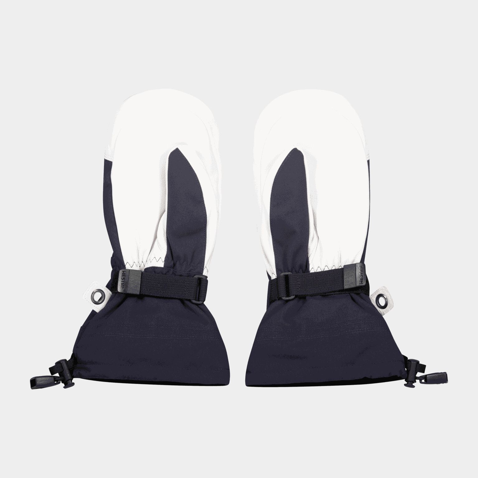 Army Leather Heli Ski Mitt, skivott, junior - Mørk blå