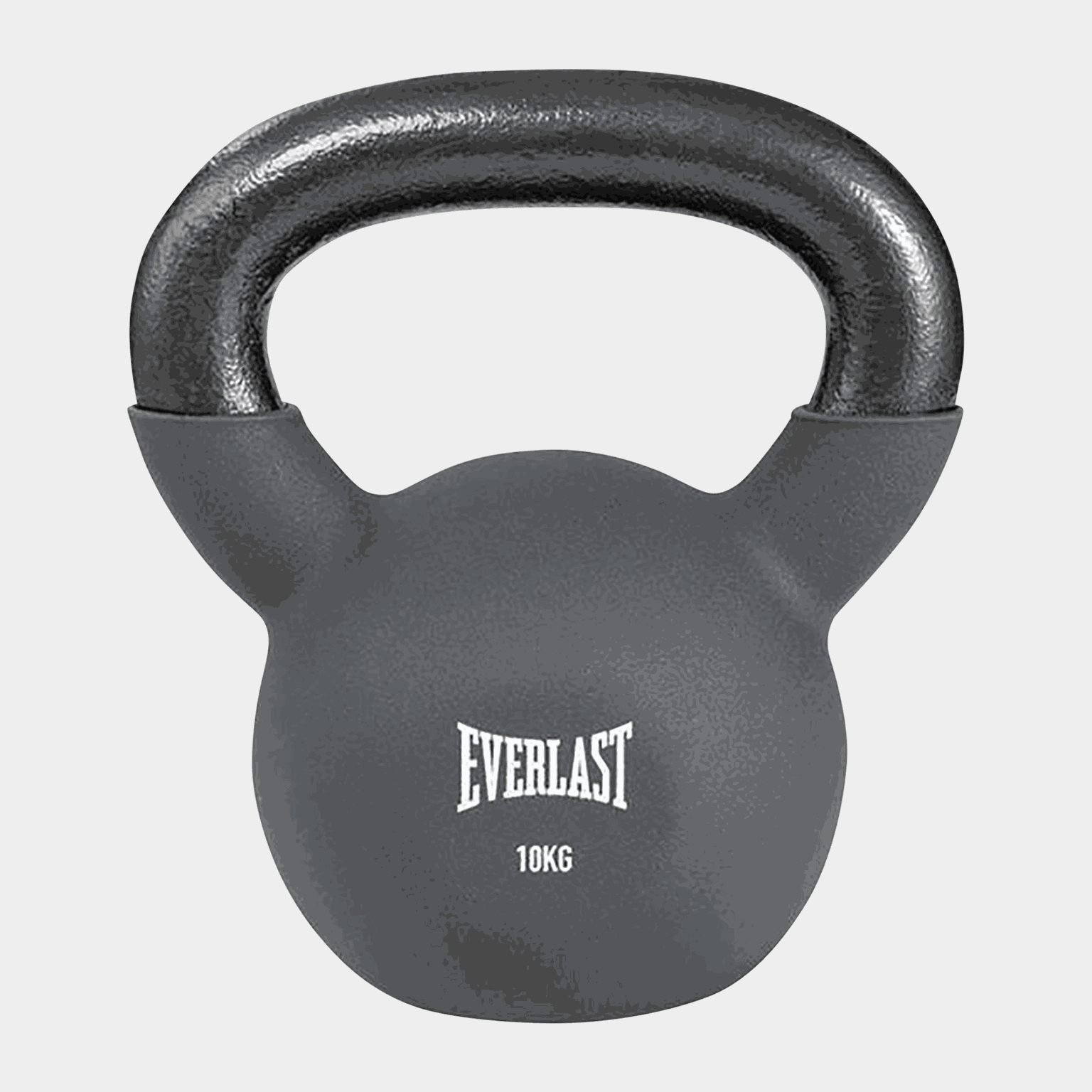  10 kg-os kettlebell, fekete színben.