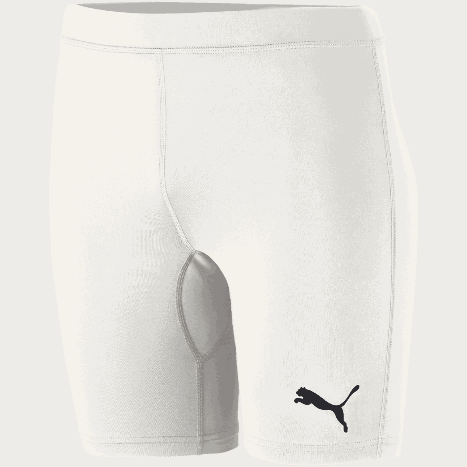 LIGA Baselayer ShortTight Jr – spodenki kompresyjne dla chłopców i dziewcząt – białe