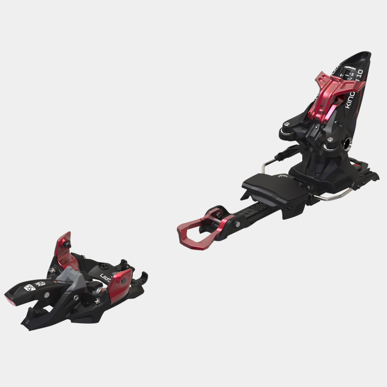 Fixation KingPin 10 Touring 100–125 mm 24/25, Fixation haut de gamme pour la randonnée, Unisexe – Noir