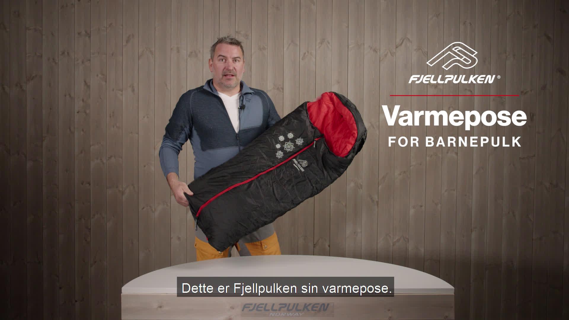 Fjellpulken 120 cm-es (24/25) termikus hálózsák gyerekeknek - fekete