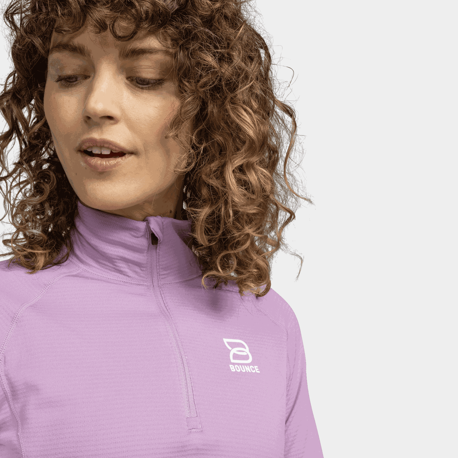  Pull d'entraînement demi-zip brossé pour femme