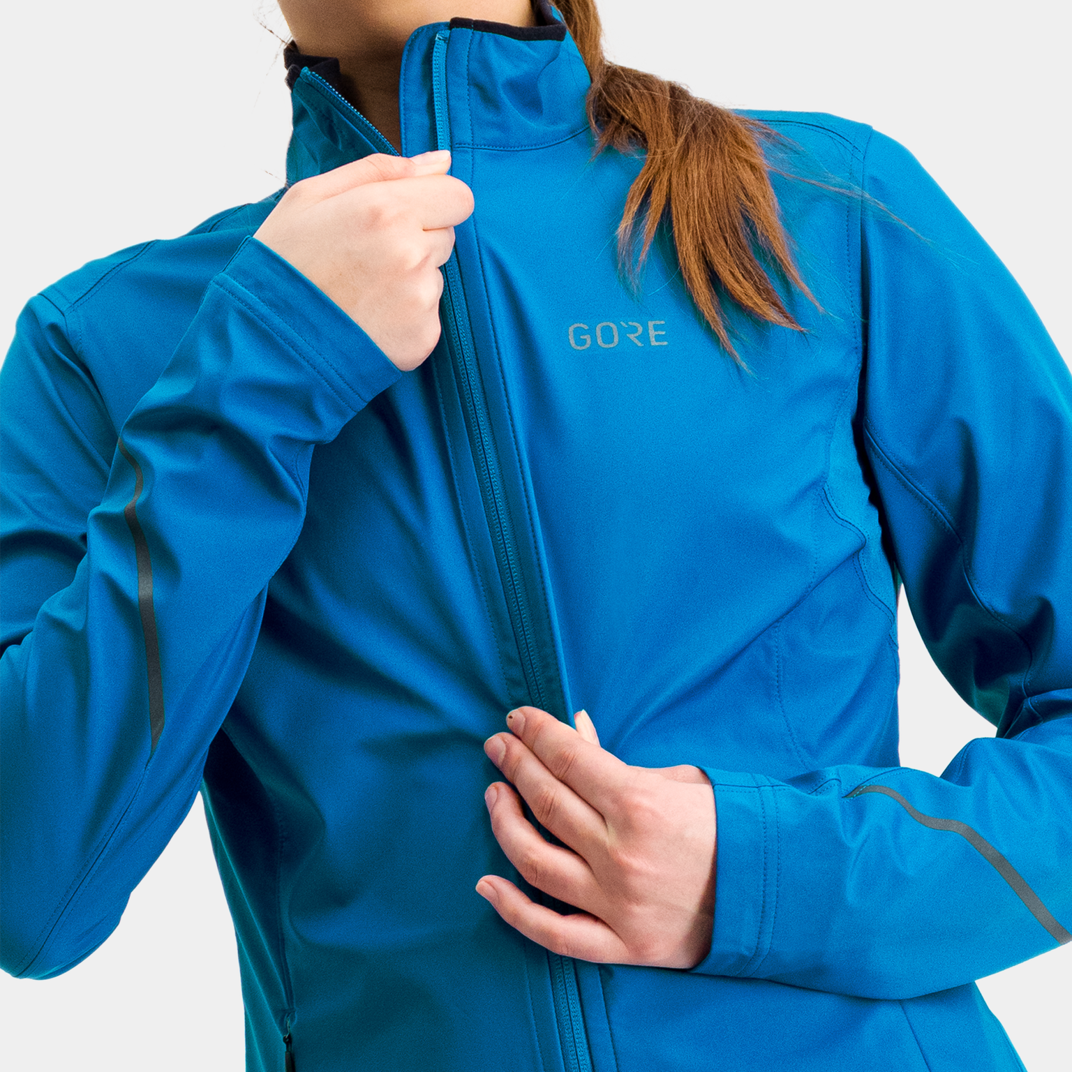 Jaqueta feminina R3 Gore-Tex I Half Running - Azul