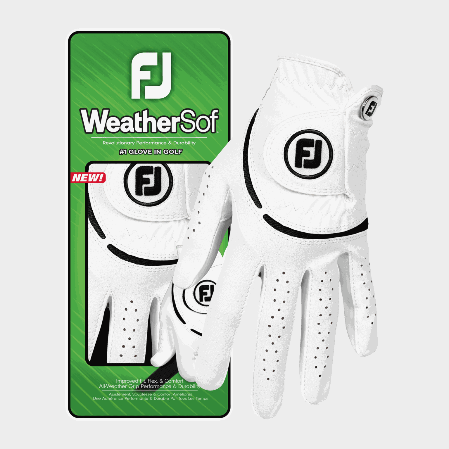  Gant de golf Weathersoft LH pour femme – Blanc