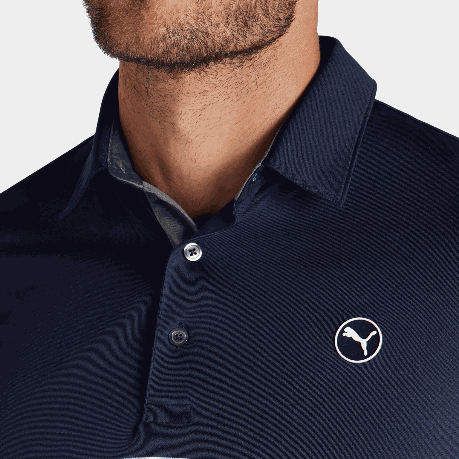 Pure Colorblock Polo, poloskjorte, golf, herre - Mørk blå