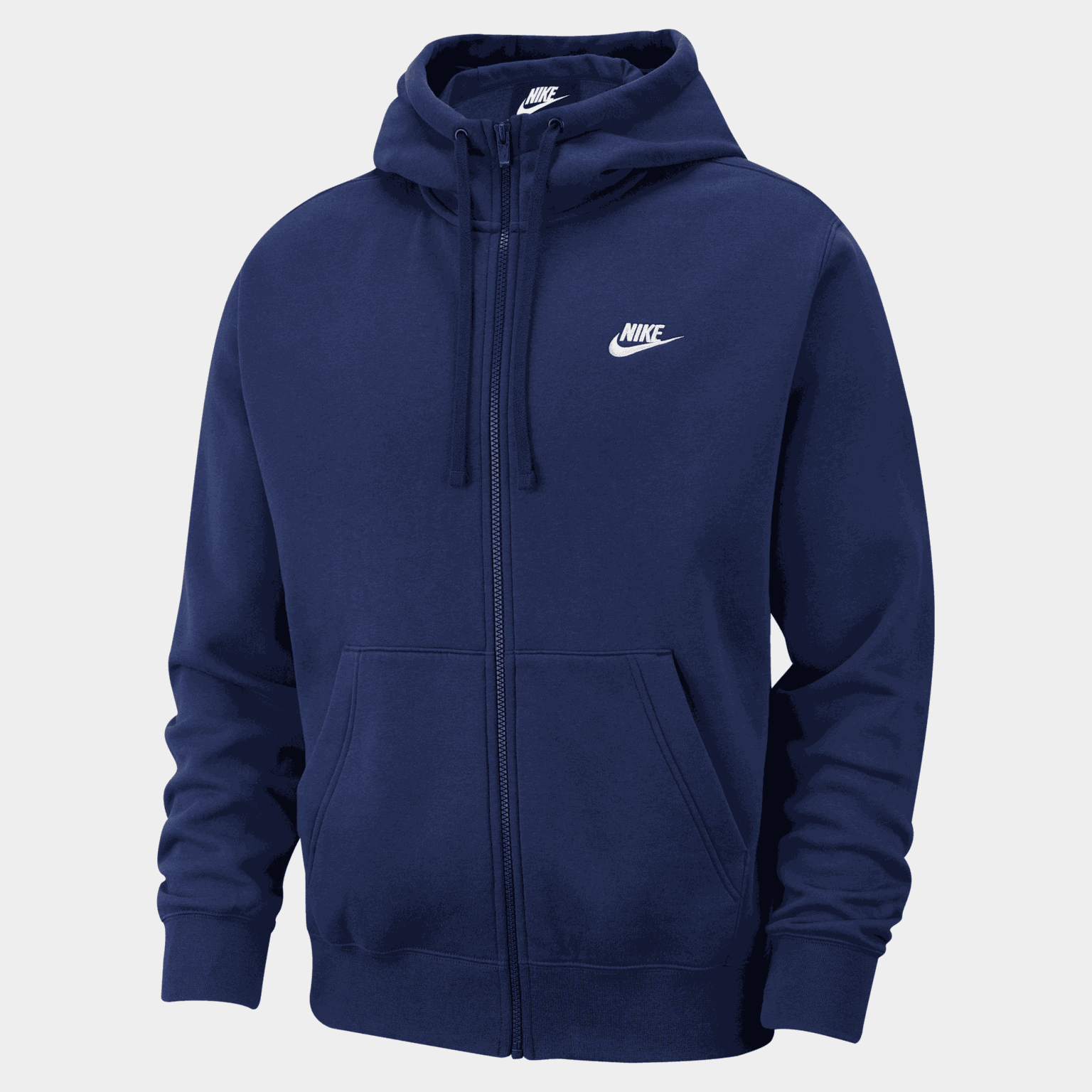  Herensweatshirt met rits en clubpasvorm.