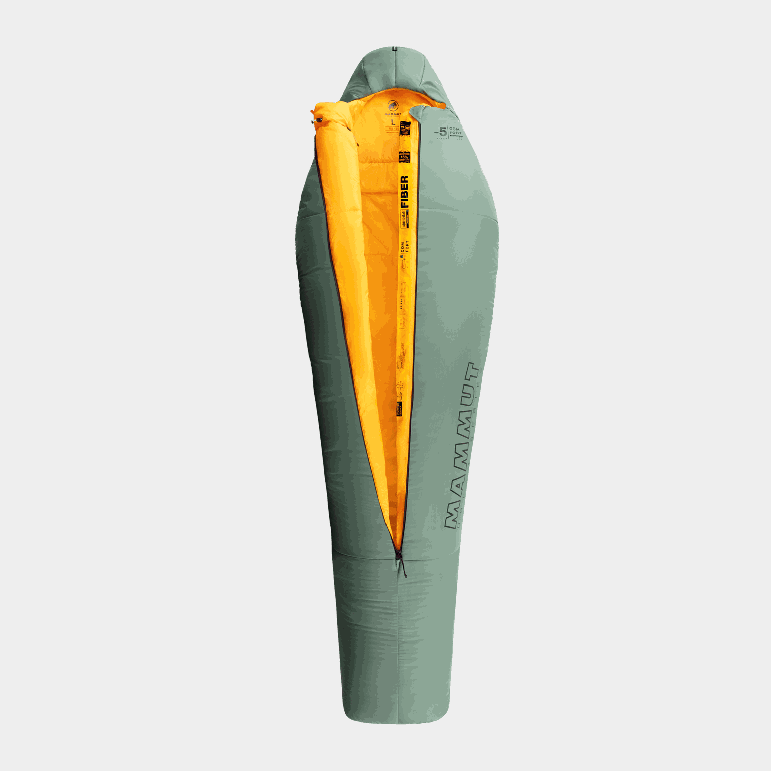  Ανδρικός υπνόσακος Comfort Fiber -5°C - πράσινος