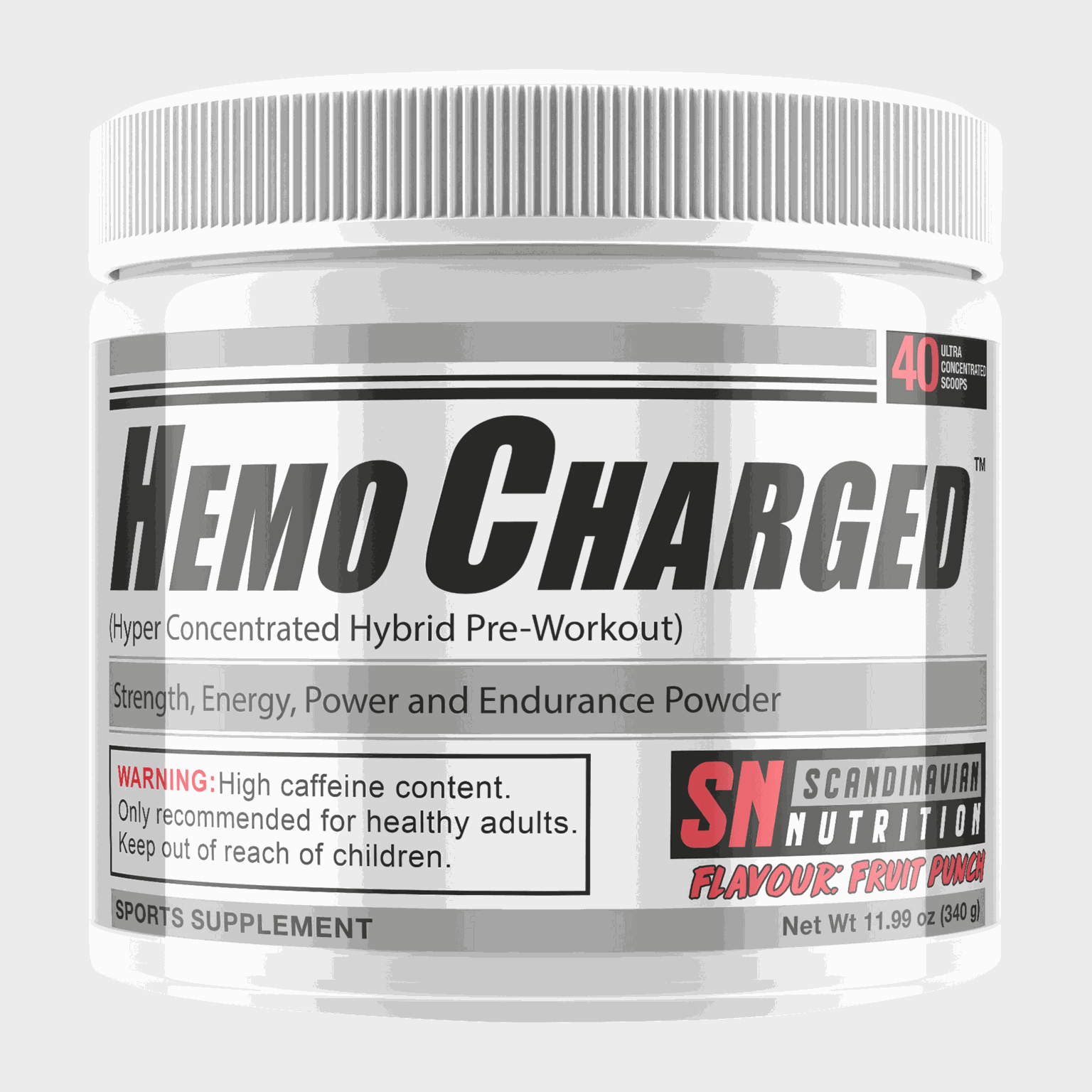  Hemocharged (gyümölcspuncs) (340 g), edzés előtti por -