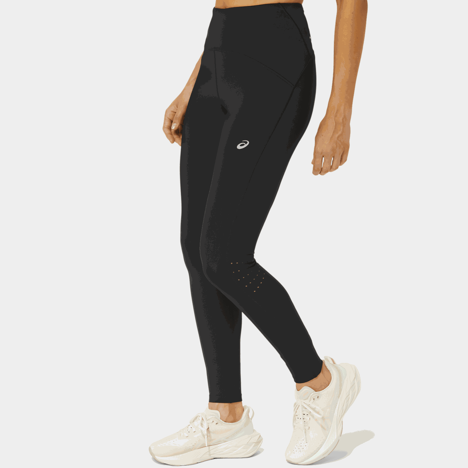 Collant de course taille haute Road, collant de running, femme - noir
