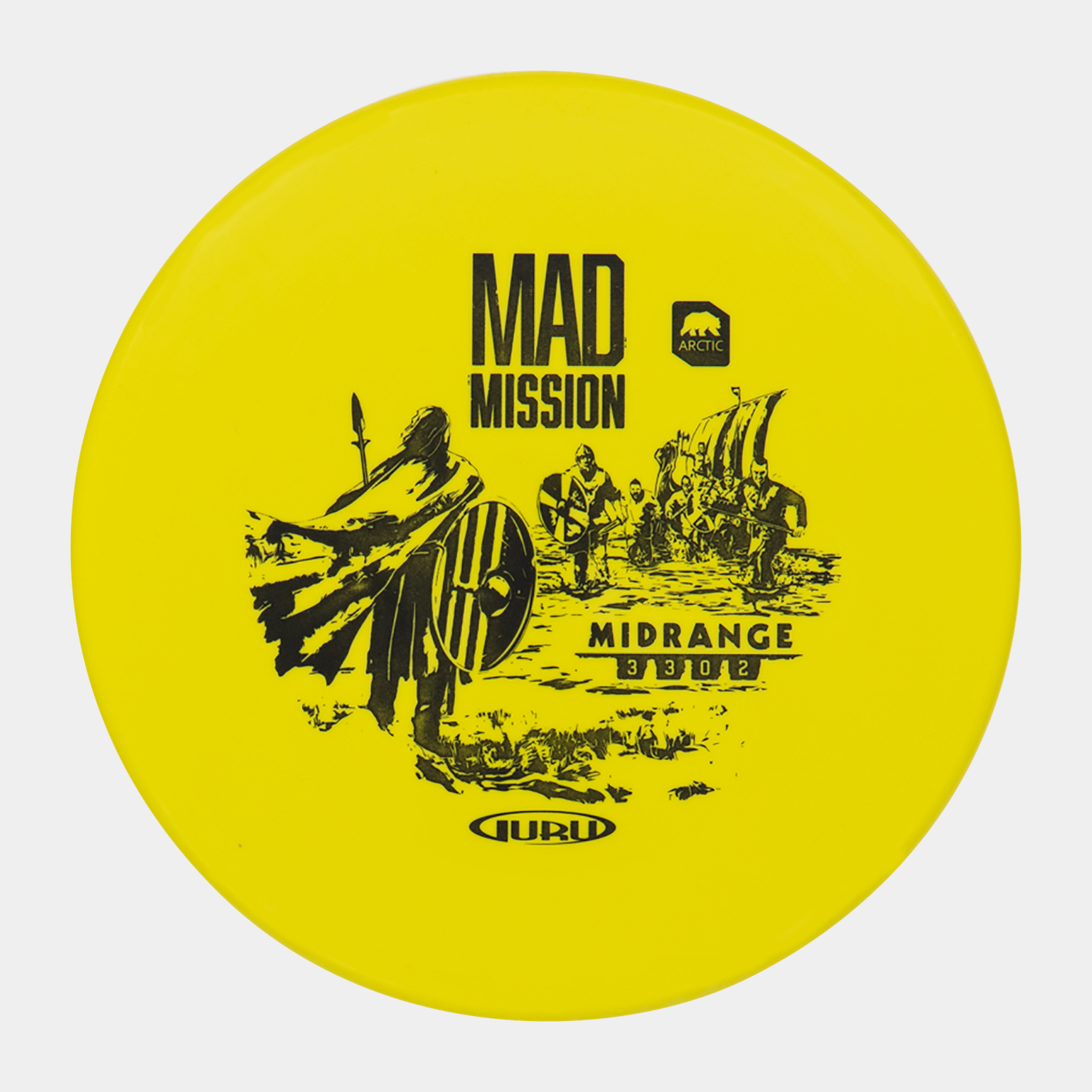  Arctic Line Midrange Mad Mission Frisbee Golf Club, 150-165 g, gemiddeld gewicht.