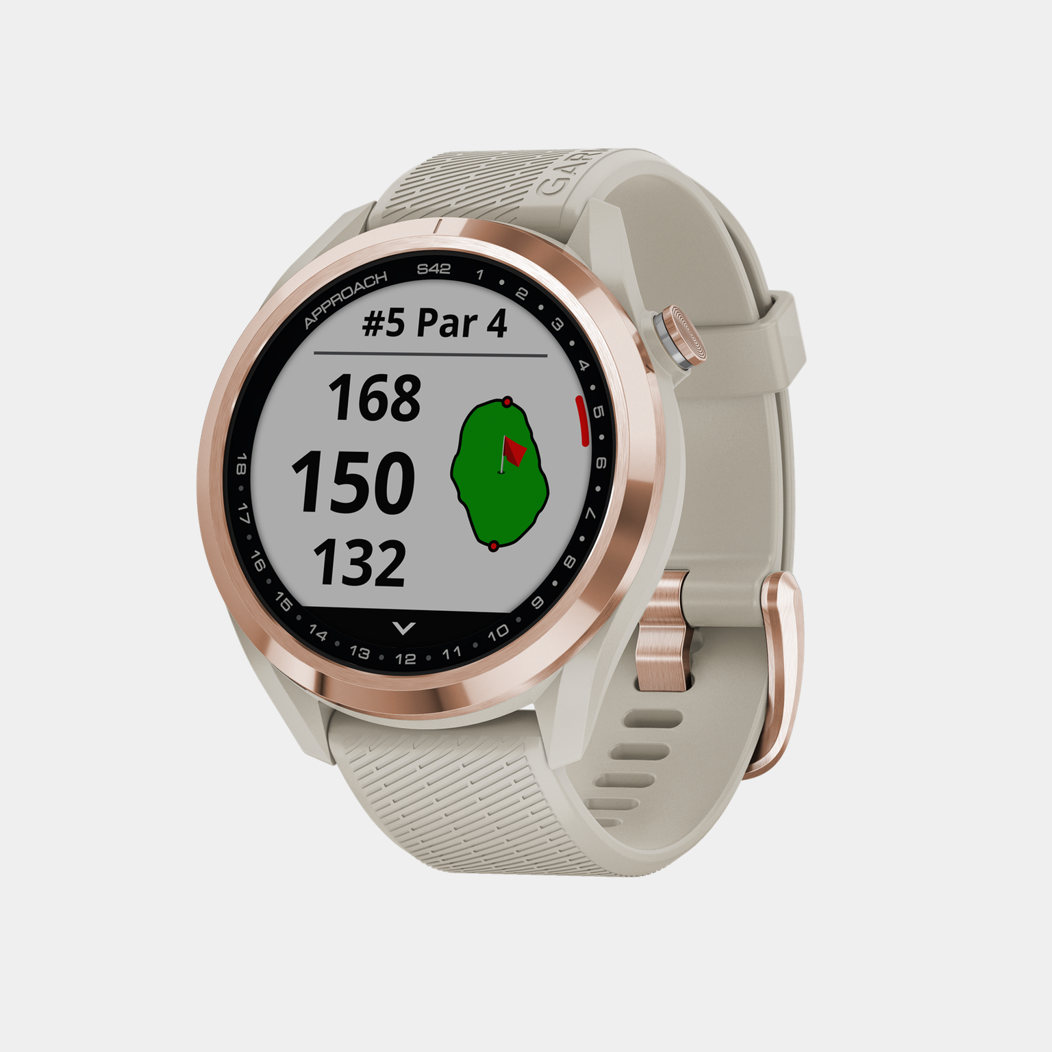 Zegarek golfowy i fitnessowy Approach S42 – złoty