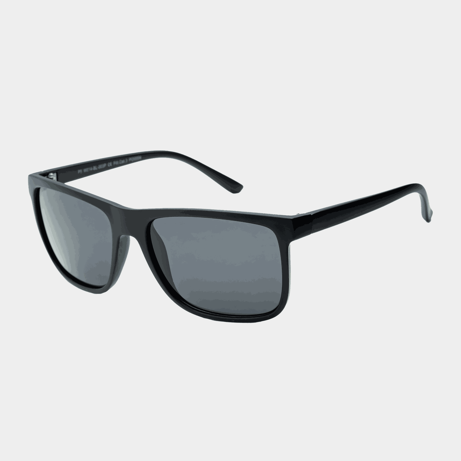 Okulary przeciwsłoneczne Waye z polaryzacją, matowa czerń, unisex, przydymione soczewki polaryzacyjne, model 014 – czarne