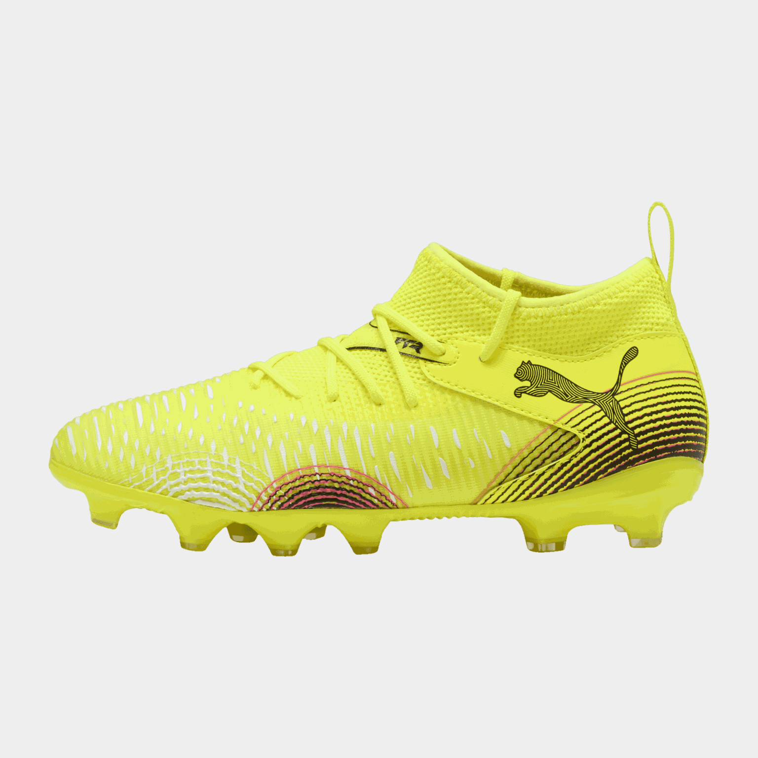 Chaussures de football FUTURE 8 Match FG/AG, pour gazon naturel et synthétique, Junior - Jaune