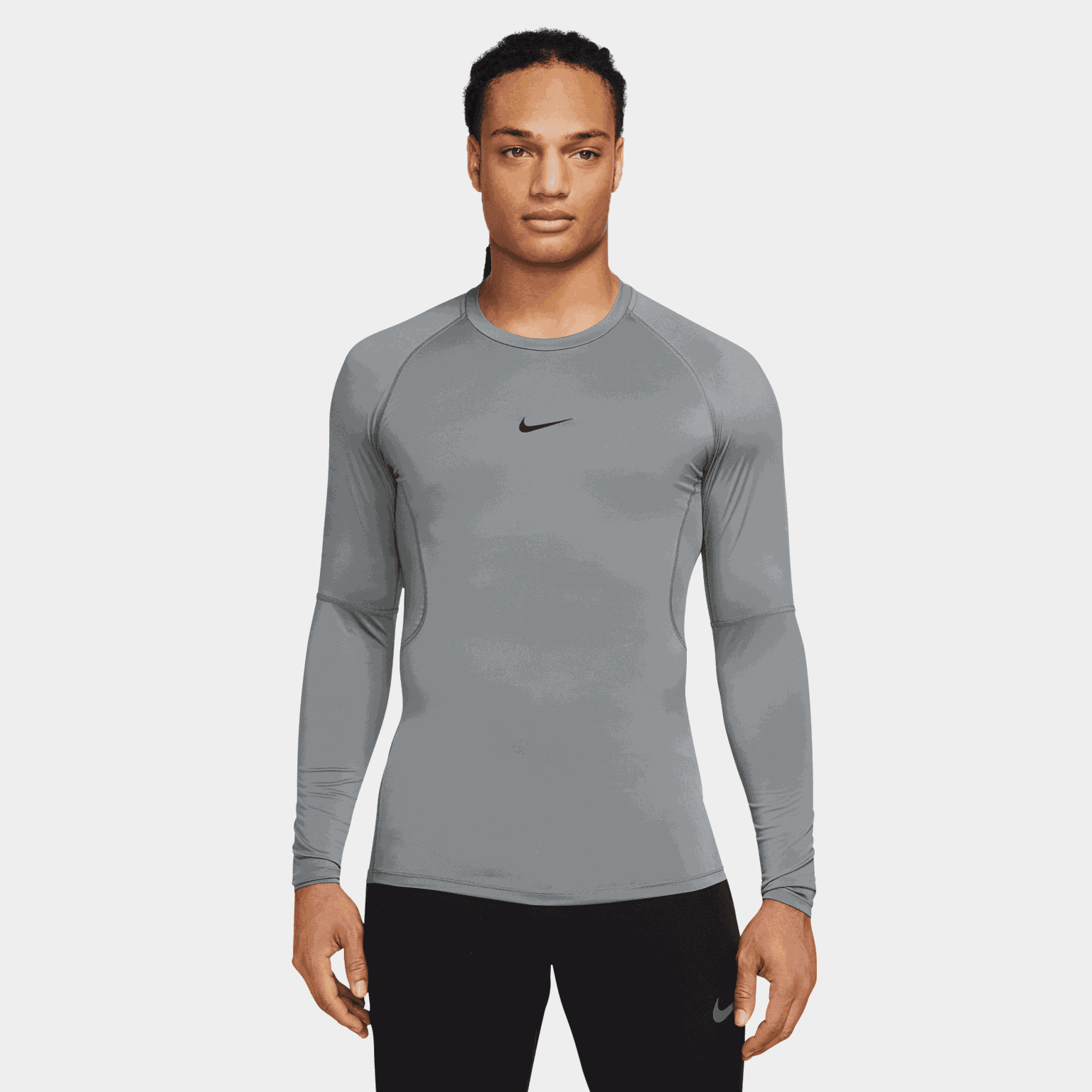  Camiseta masculina Dri-FIT Pro de manga comprida e gola redonda