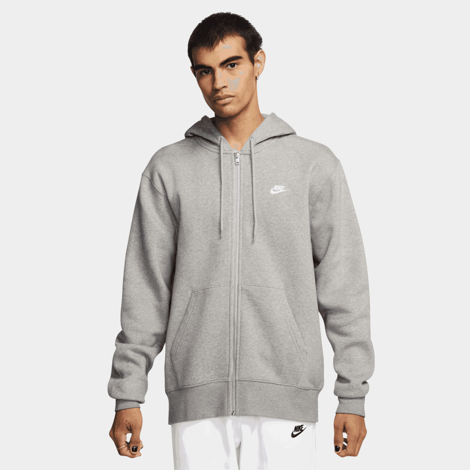  Veste polaire Club avec fermeture éclair intégrale et capuche, veste homme avec capuche