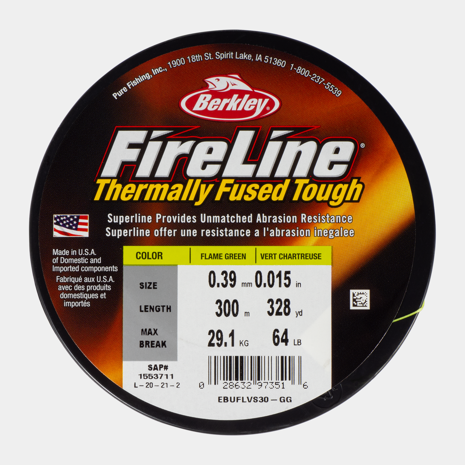Fireline 300m flamme vert, multifilament -