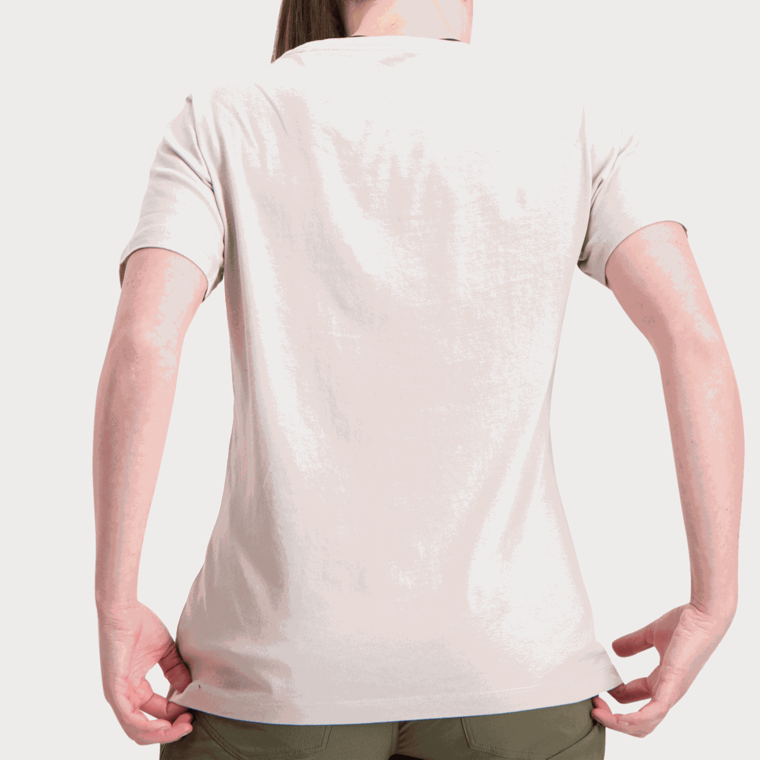 Tweekleurig katoenen T-shirt /29, Dames T-shirt