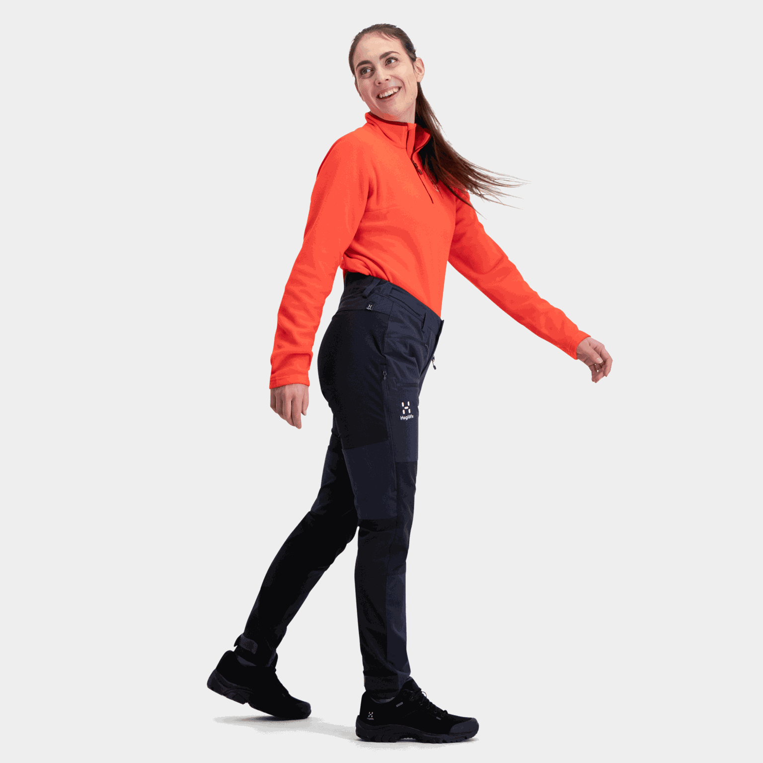 Pollux 1/2 Zip, fleecegenser, mellomlagsgenser, dame - Rød
