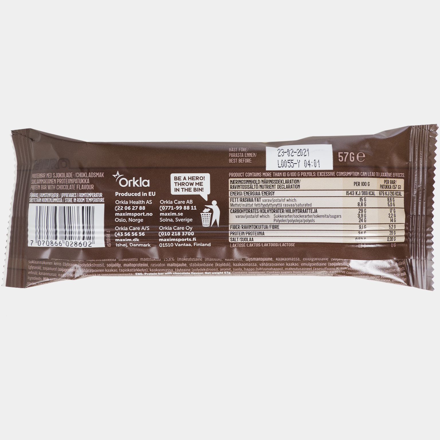 Maxim Proteinbar 55g, energibar