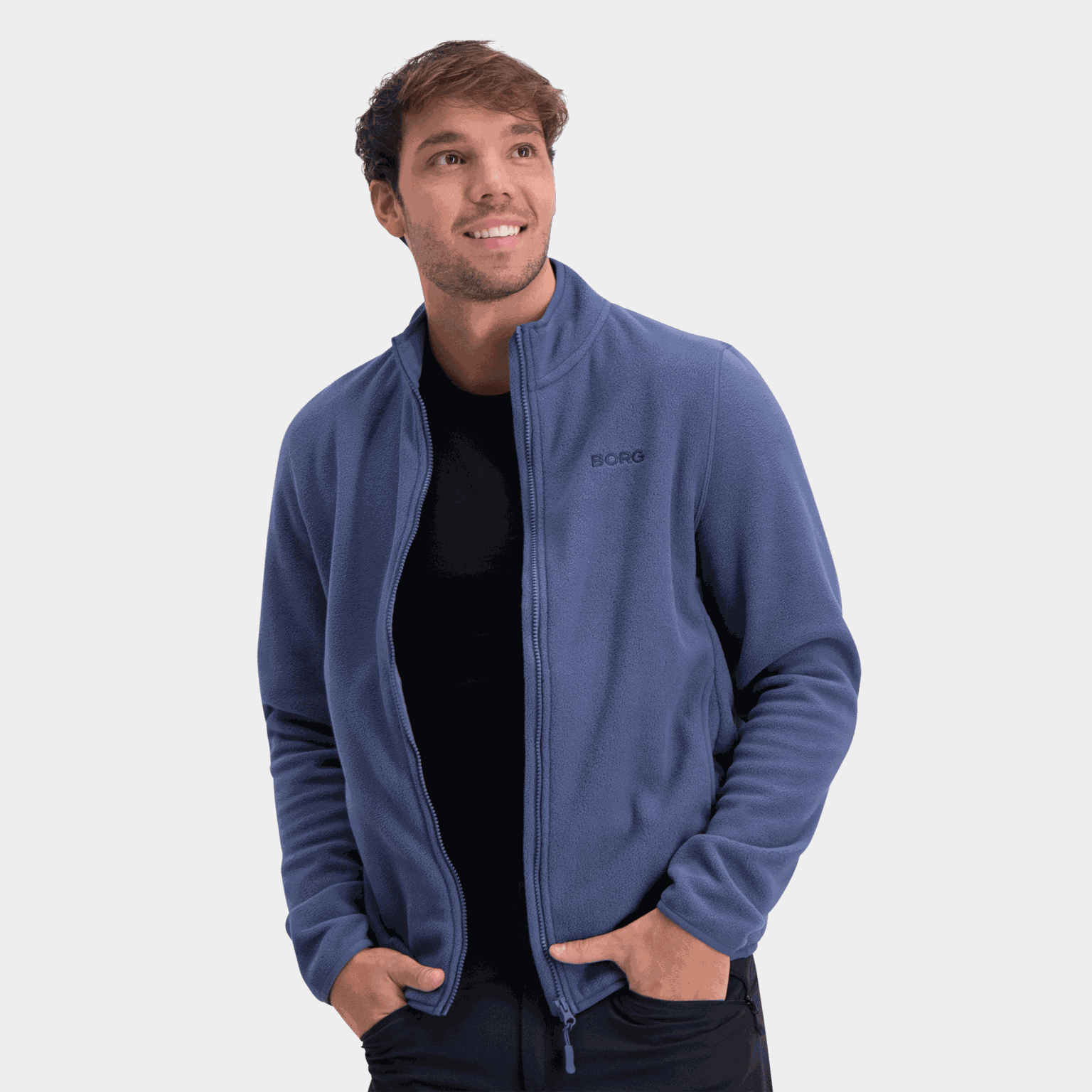  Veste polaire pour homme avec fermeture éclair intégrale