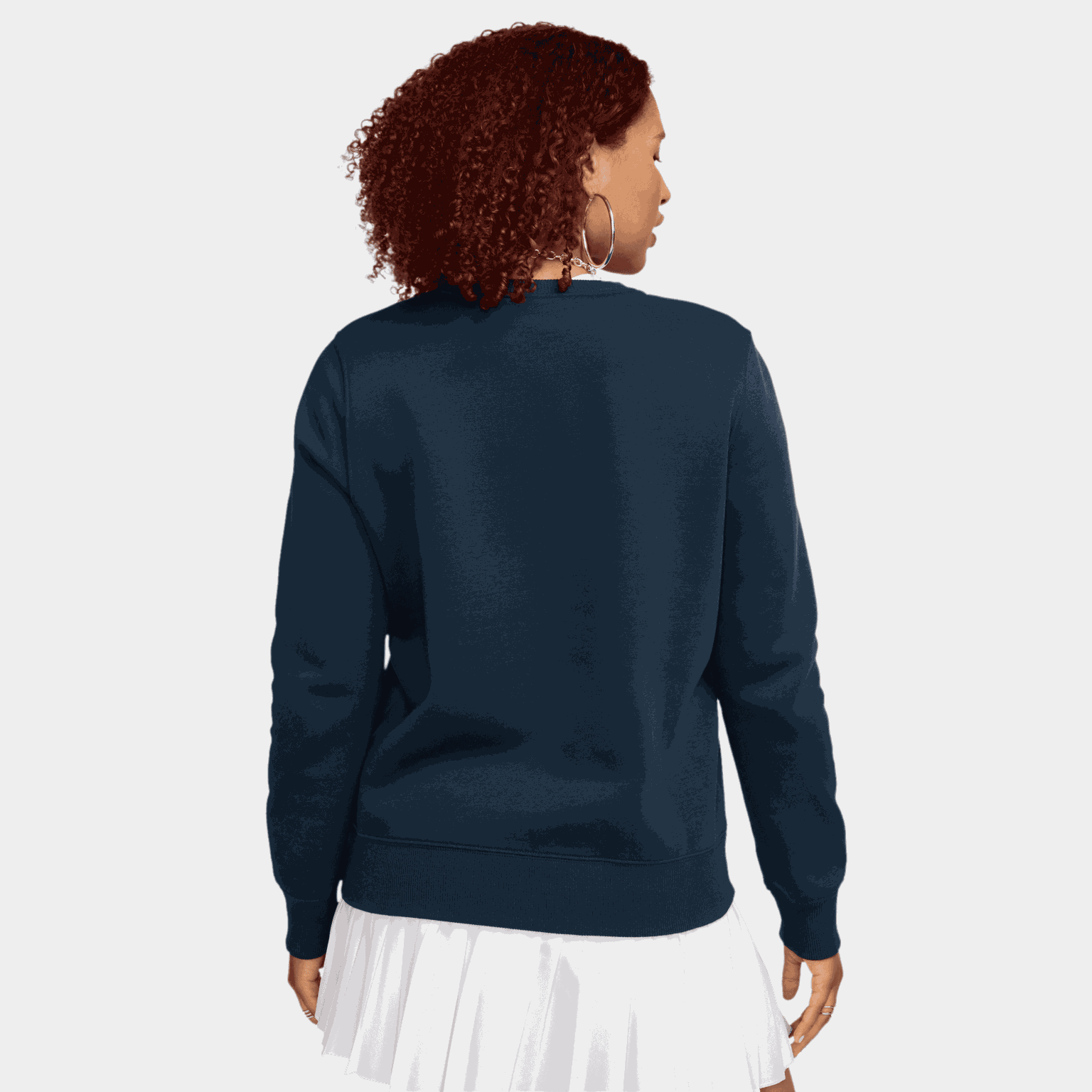  Suéter feminino Phoenix de lã com gola redonda - azul