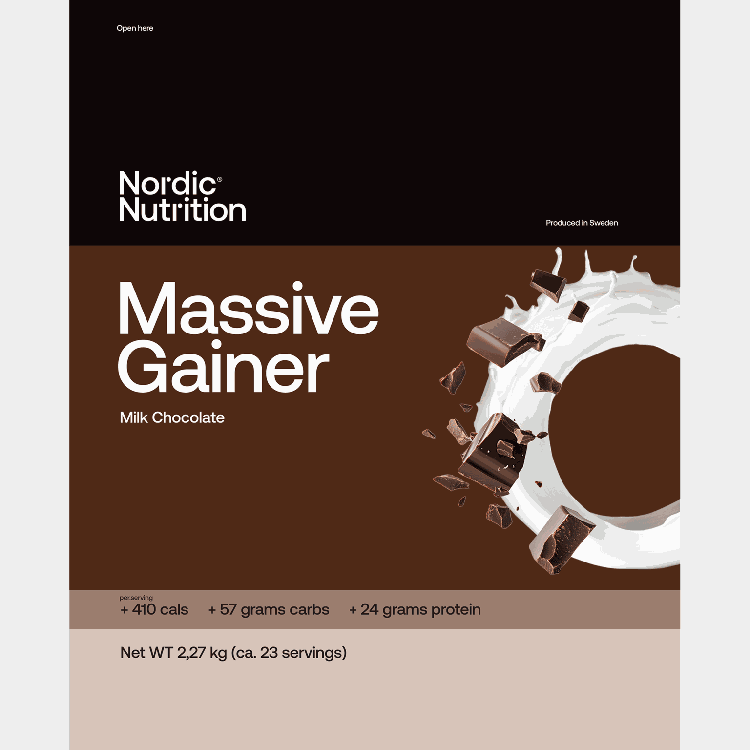  Massive Gainer - Csokoládé 2270 g, Fehérjepor -