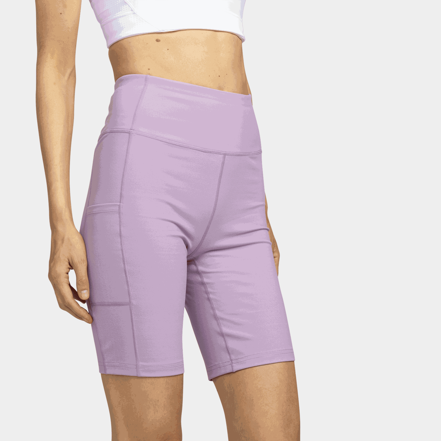 Brushed Biker Shorts, treningsshorts, dame - Lilla