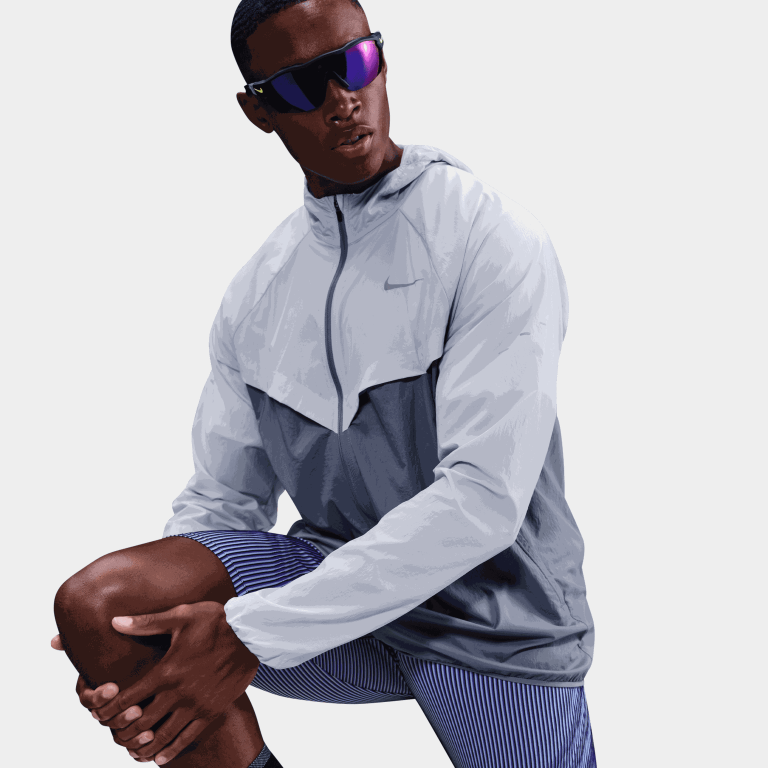  Giacca da running Stride da uomo con protezione UV - Blu