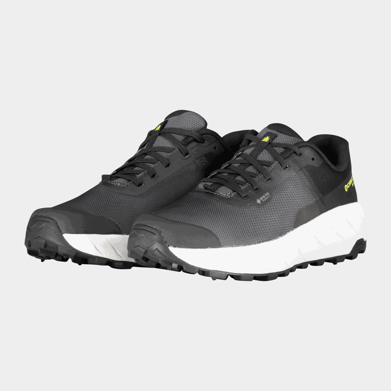 Wodoodporne buty do biegania damskie Rubus BUGrip Gore-Tex z kolcami – szare