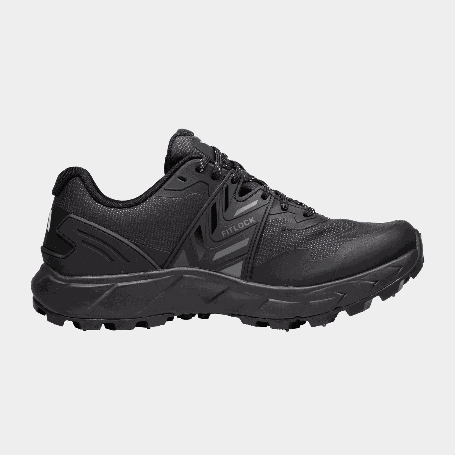 Winter low, vanntett løpesko med pigger, unisex - Svart