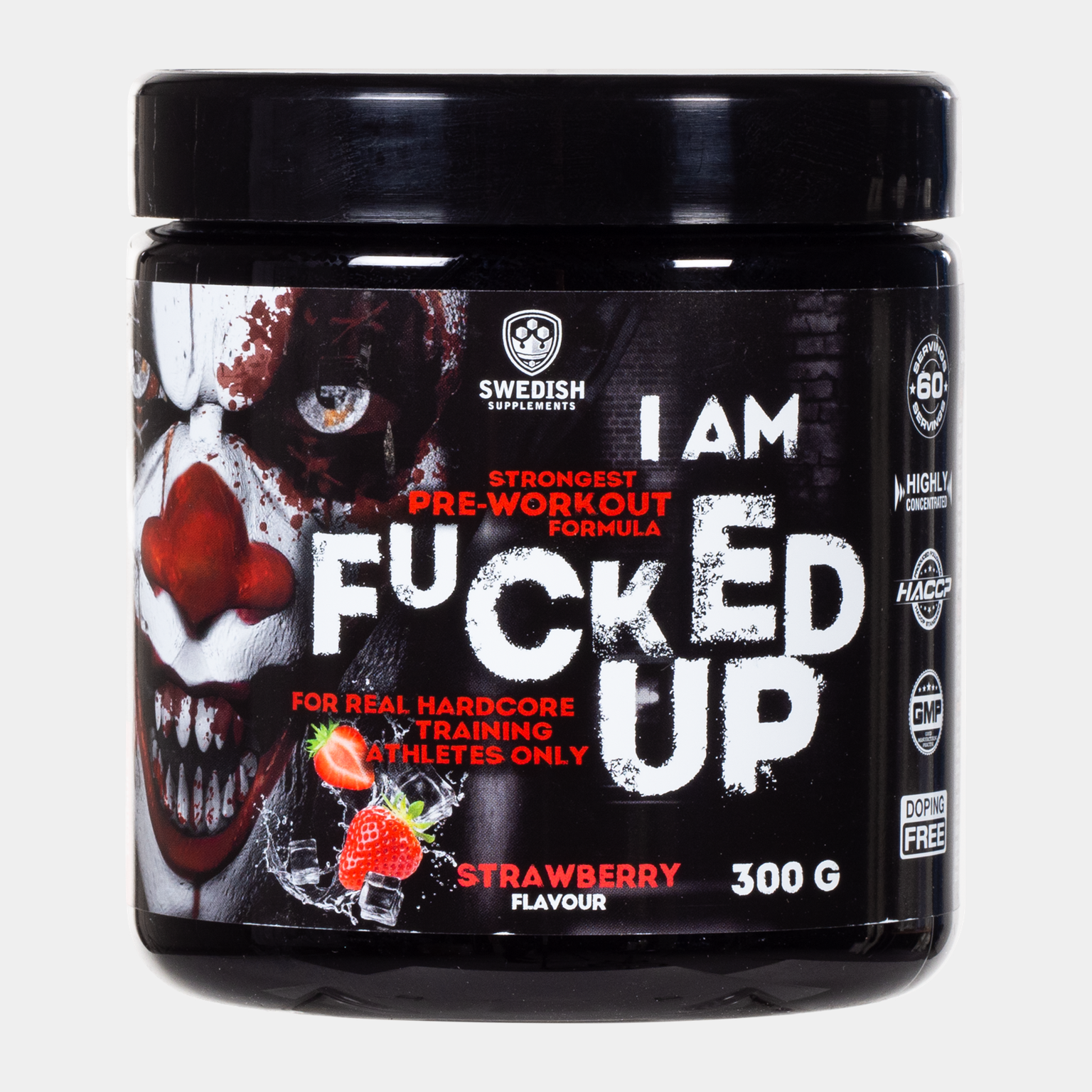 Suplemento alimentar com sabor de morango, edição F#cked Up Joker, 300 g