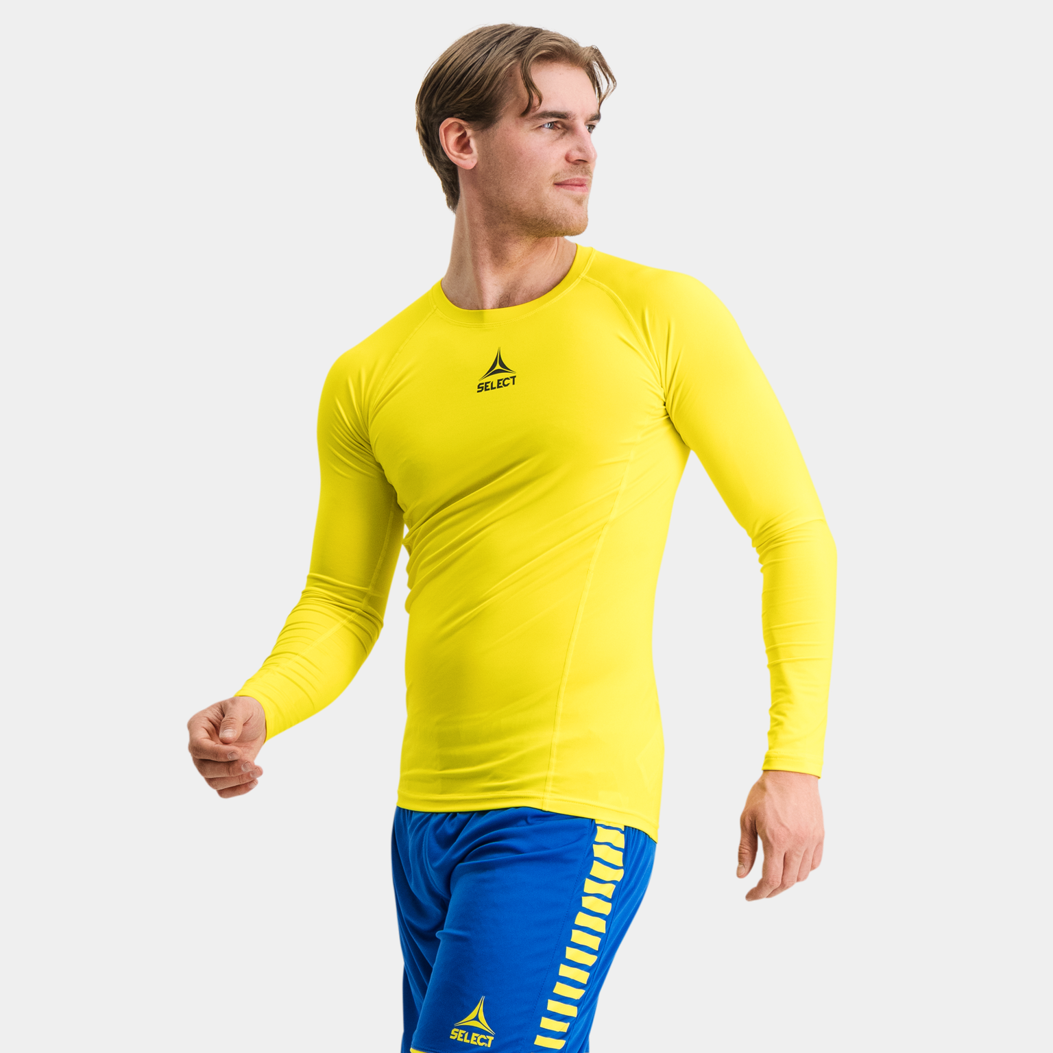 Camiseta técnica masculina de manga comprida para treino.