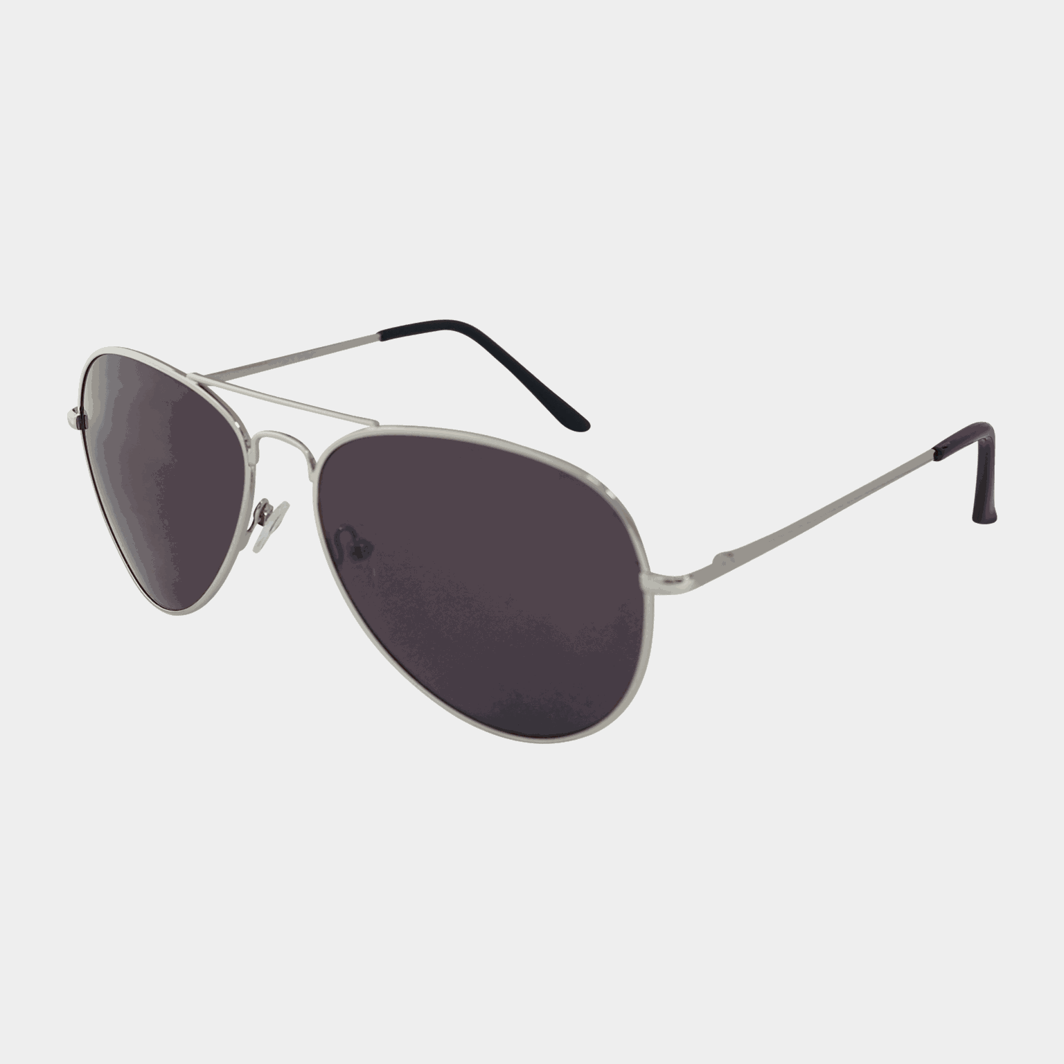 011 Waye Silver Frame With Smoke Lens, solbriller, unisex - Sølv