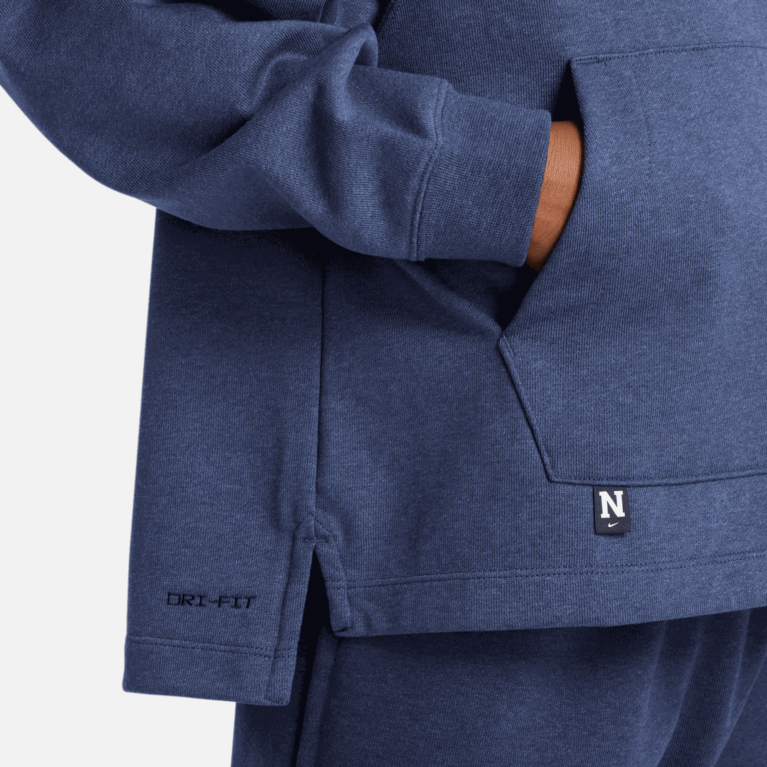  Bluza treningowa z polaru dla chłopców – ciemnoniebieska