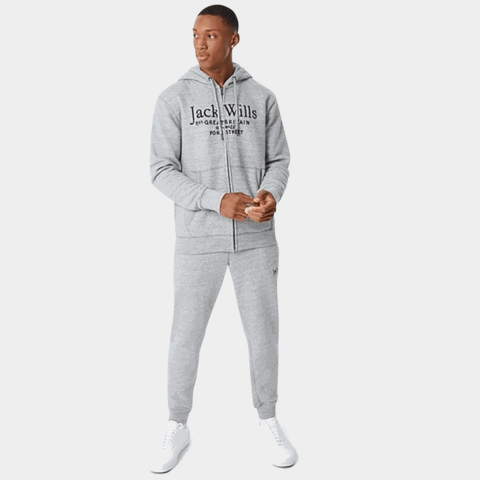  Giacca con cappuccio e zip da uomo Pinebrook - Grigio