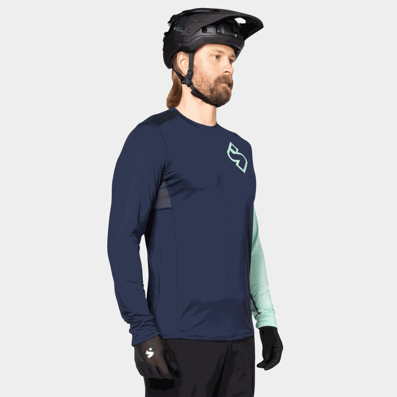 Hunter LS Jersey M 25, langermet sykkeltrøye, long sleeve, herre - Blå