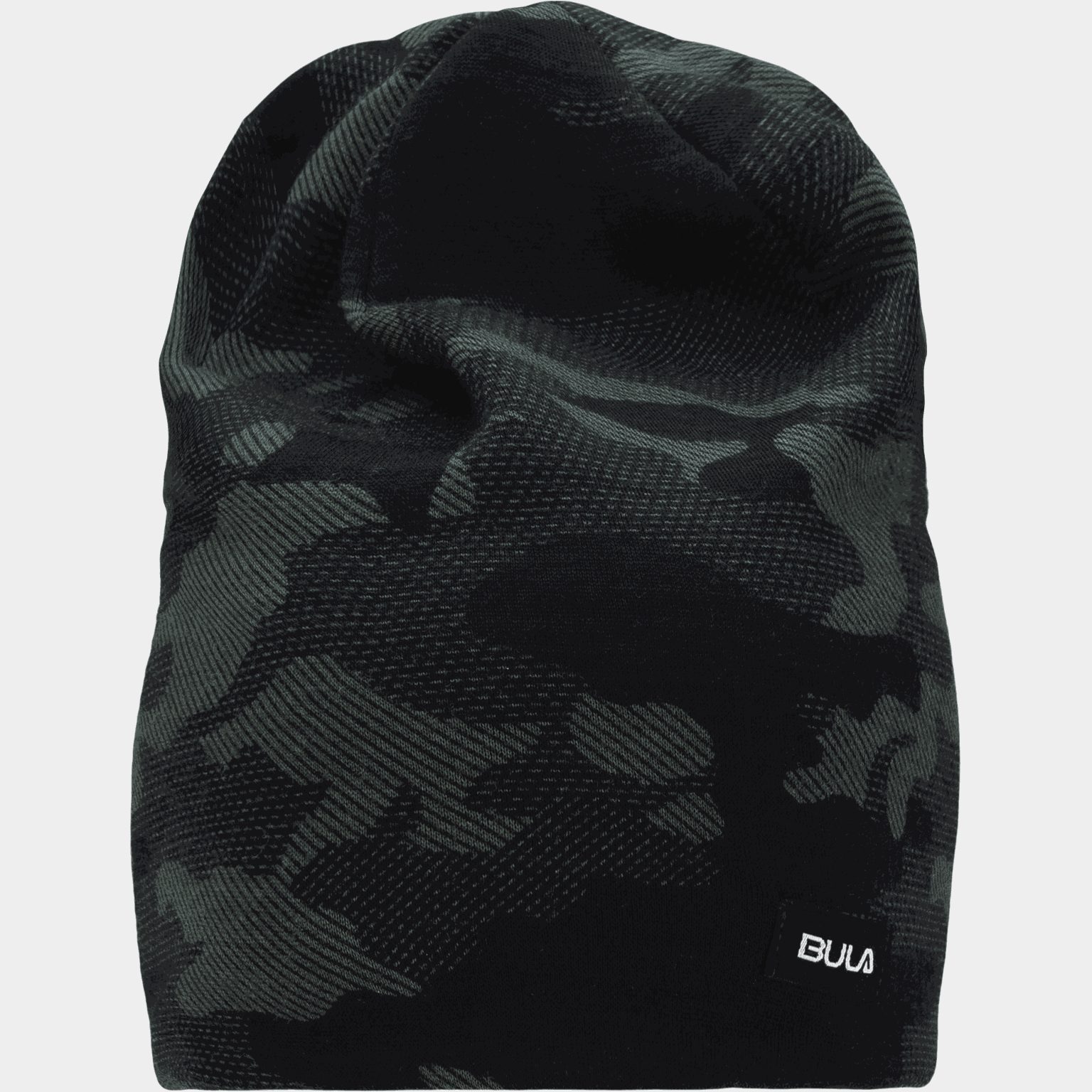 Gorro unisex de lana con estampado de camuflaje.