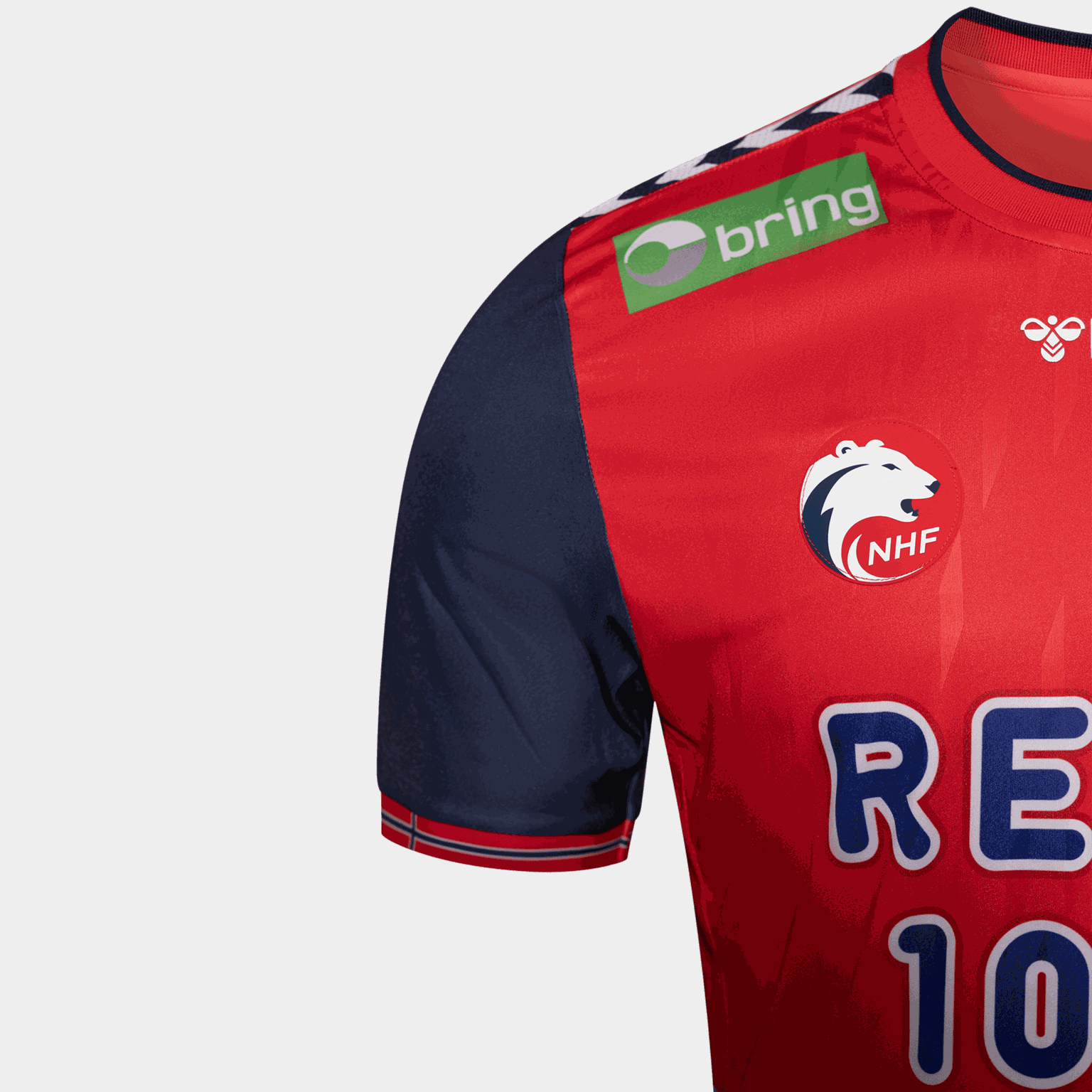 NHF 24 Home Kit Jersey Short Sleeve, håndballdrakt, herre - Rød